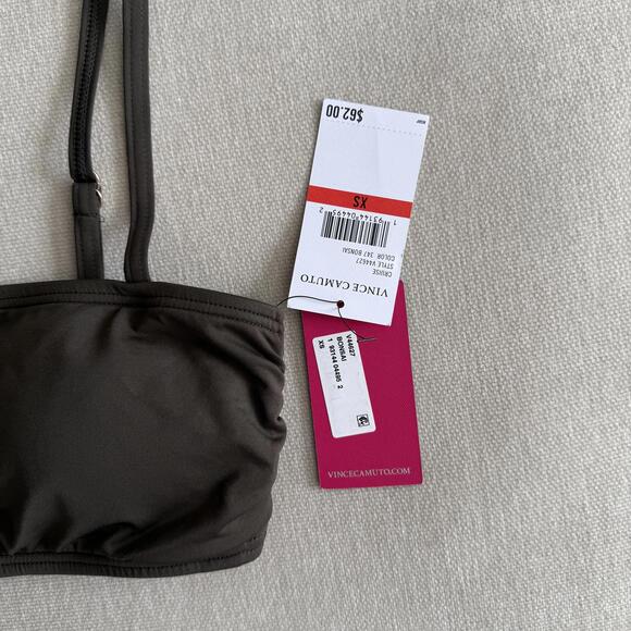 Vince Camuto Olive Green Bandeau Bikini Top - Picture 5 of 6